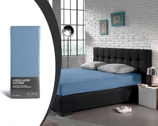 140x200 prześcieradło hotelowe bawełna k. niebieski - Prześcieradła - miniaturka - grafika 1