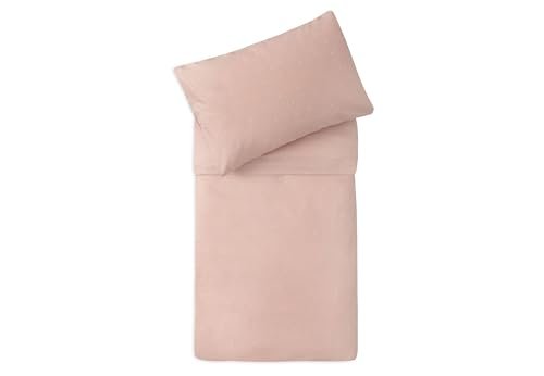 Jollein Pościel dziecięca – Twinkling, Wild Rose – 100 x 140 cm – 100% bawełna – certyfikat Öko-Tex – pościel dziecięca z poszewką na poduszkę – komplet pościeli