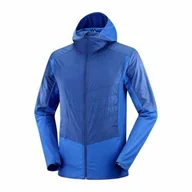 Bluzy sportowe męskie - Bluza Salomon Outline All Season Hybrid Nautical Blue - miniaturka - grafika 1