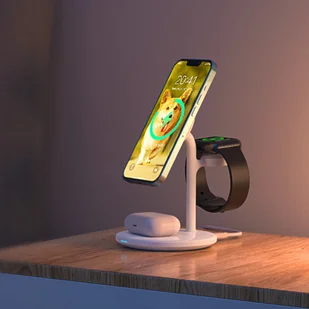 Choetech stacja ładująca indukcyjna 3w1 iPhone 12/13/14, AirPods Pro, Apple Watch czarna (T585-F) - Ładowarki do telefonów - miniaturka - grafika 5