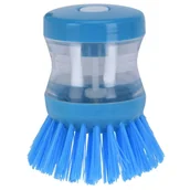 Miotły, szufle, mopy - Clean Ultra Szczotka kuchenna z pojemnikiem, do mycia naczyń, garnków, zlewu, dozownik płynu 779017 - miniaturka - grafika 1