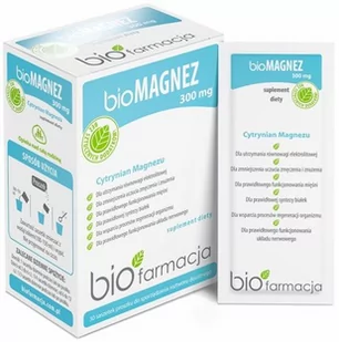 Biofarmacja Biofarmacja bioMagnez 300 mg 30 saszetek - Suplementy naturalne - miniaturka - grafika 1