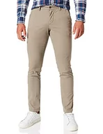 Spodenki męskie - Hackett London Męskie spodnie barwione tekstura, Brązowy (taupe 951), 33W x 34L - miniaturka - grafika 1