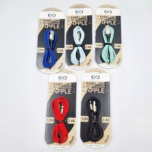 Kabel Usb-Lightning Exc Braid, 1.2M, Mix - Kable komputerowe i do monitorów - miniaturka - grafika 1