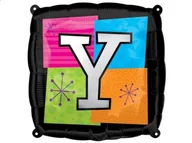 Balony i akcesoria - Amscan Balon foliowy literka "Y", rozmiar 18" 1800901-S30 - miniaturka - grafika 1