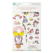 Zabawki kreatywne - Tatuaże świecące w ciemności jednorożce 2 arkusze - Dalprint - miniaturka - grafika 1