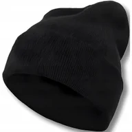 Czapki męskie - TEMU CZAPKA MĘSKA BEANIE KLASYCZNA CZARNA CIEPŁA ZIMOWA UNIWERSALNA DWUSTRONNA - miniaturka - grafika 1