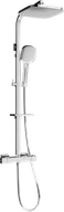 Zestawy prysznicowe - Mexen CQ33 zestaw prysznicowy natynkowy z deszczownicą i baterią termostatyczną, chrom - 772503395-00 - miniaturka - grafika 1