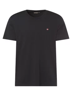 Napapijri - T-shirt męski  Salis, czarny - Koszulki męskie - miniaturka - grafika 1