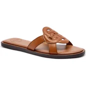 Klapki i japonki damskie - Gant Skórzane klapki Sunlaz - miniaturka - grafika 1