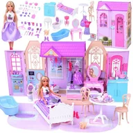 Domki dla lalek - Rozkładany domek dla lalki walizka mebelki + lalka Anlily ZA5694 EDUKAMP - miniaturka - grafika 1