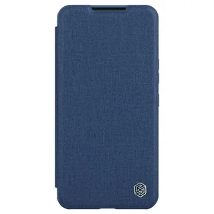 Nillkin Qin Cloth Pro Case etui Samsung Galaxy S23+ pokrowiec z klapką osłona na aparat niebieskie - Etui i futerały do telefonów - miniaturka - grafika 1