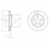 Tarcze hamulcowe - Tarcza hamulcowa DELPHI BG3594 - miniaturka - grafika 1