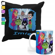 Gadżety dla niej i dla niego - ZESTAW KUBEK + POSZEWKA Z NADRUKIEM-DLA FANA PREZENT MŁODZI TYTANI +IMIĘ - miniaturka - grafika 1