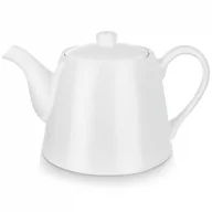 Dzbanki i imbryki - Dzbanek porcelanowy z uchwytem i pokrywką do kawy herbaty biały luna 2 l kod: O-156005 - NATYCHMIASTOWA WYSYŁKA !! - miniaturka - grafika 1