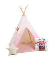 Namioty i tipi dla dzieci - Namiot tipi dla dzieci, bawełna, okienko, poduszka miś, słodka lukrecja - miniaturka - grafika 1