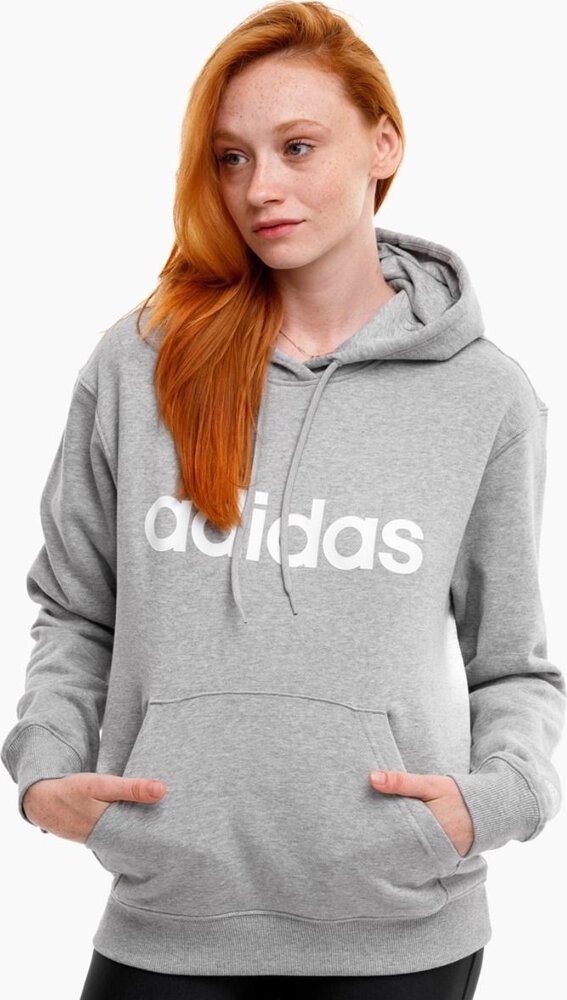 Adidas Bluza damska adidas Essentials Linear szara IC6884 XL