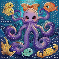 Zabawki kreatywne - Mozaika piankowa Ośmiornica Fun&Joy - miniaturka - grafika 1