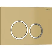 Przyciski spłukujące - Mexen Tex 01 przycisk spłukujący, złoty - 6101-06 - miniaturka - grafika 1