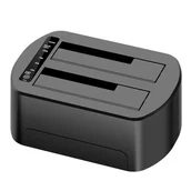 Stacje dokujące i replikatory portów - CoreParts MS-CLONER-SATA2.5-3.5 stacja dokująca do dysków twardych Czarny - miniaturka - grafika 1