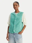 Kamizelki damskie - Roxy Bezrękawnik Iconic Twon Vest ERJPF03235 Zielony Regular Fit - miniaturka - grafika 1