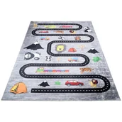 Dywany - Szary dywan z drogą do pokoju chłopca E0-W60 - miniaturka - grafika 1