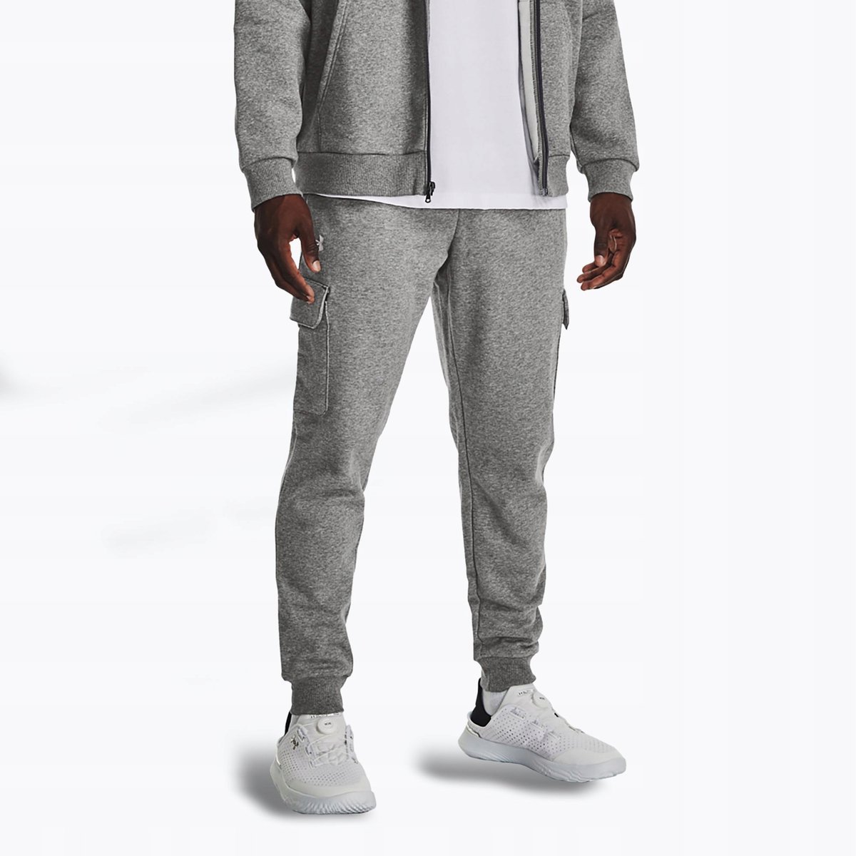 SPODNIE MĘSKIE DRESOWE CARGO UNDER ARMOUR UA Rival Fleece Cargo Jogger 4XL