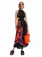 Sukienki - Desigual Sukienka letnia 23SWMW13 Czarny Regular Fit - miniaturka - grafika 1