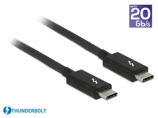 Delock Kabel Thunderbolt 3 M/M 1m czarny (84845) - Kable komputerowe i do monitorów - miniaturka - grafika 2