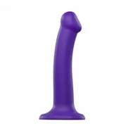 Wibratory i masażery - Strap-on-me Strap-on-me Silicone Bendable Dildo Double Density Purple M 6_8459 - miniaturka - grafika 1