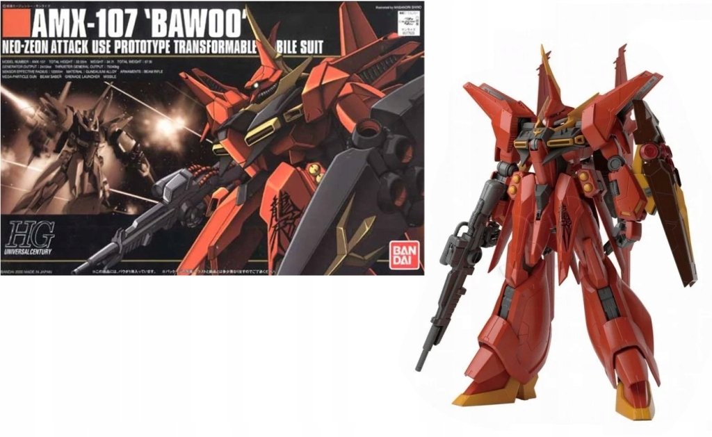 Bandai AMX-107 Brawoo (transformable mobile suit) HG Bandai 0077626