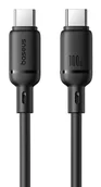 Kable komputerowe i do monitorów - Baseus Silky Şarj Kablo TYPE-C-C 1m-Syh kabel USB USB C Czarny P10377704113-00 - miniaturka - grafika 1