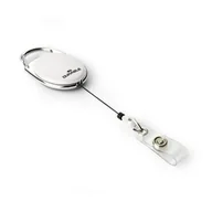 Identyfikatory - Mechanizm ściągający Jojo Style metalowe zapięcie długość linki 80 cm Durable biały 832402 - miniaturka - grafika 1