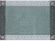 Obrusy i serwetki - Le Jacquard Fran ais Podkładka żakardowa na stół Symphonie Baroque Zielona - miniaturka - grafika 1