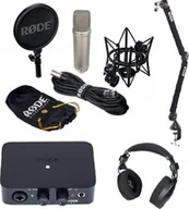 Mikrofony komputerowe - Rode NT1-A ZESTAW Do Nagrań Wokalnych Mikrofon Interfejs 2.0 Słuchawki - miniaturka - grafika 1