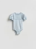 Body dla niemowląt - Reserved - Body z ażurową wstawką - jasnoniebieski - miniaturka - grafika 1