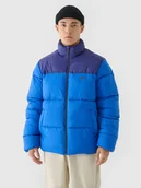 Kurtki męskie - 4F Kurtka puchowa z syntetycznym wypełnieniem męska - niebieska XL - miniaturka - grafika 1