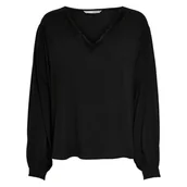 Bluzki damskie - Bluzka damska Only Jasmine dekolt w serek czarna-S - miniaturka - grafika 1