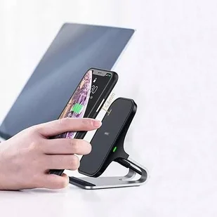 Remax bezprzewodowa ładowarka Qi 10W podstawka na telefon czarny (RP-W12 black) - Ładowarki do telefonów - miniaturka - grafika 8