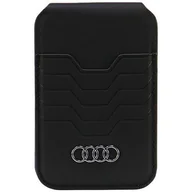 Etui i futerały do telefonów - Audi Leather Wallet Card Slot Stand czarny/black MagSafe AU-MSCH-GT/D3-BK - miniaturka - grafika 1
