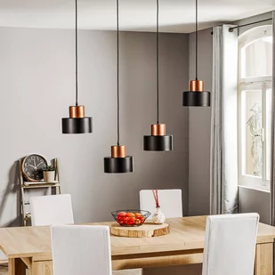 Lampa wisząca Olla czarna/miedziana, 4-punktowa - Lampy sufitowe - miniaturka - grafika 3