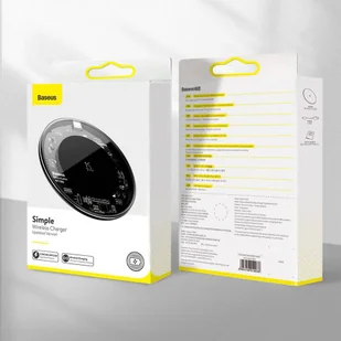 Baseus bezprzewodowa ładowarka Qi 15 W + kabel USB Typ C czarny (WXJK-B01) - Ładowarki do telefonów - miniaturka - grafika 22