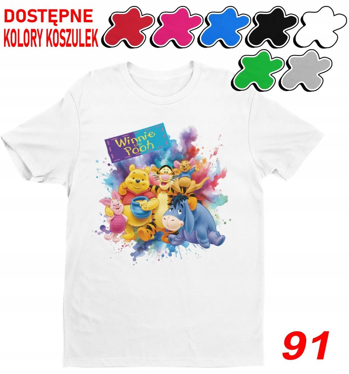 Dziecięca Koszulka Z Kubuś Puchatek Dzień Misia Tygrys Postacie - L 146-152