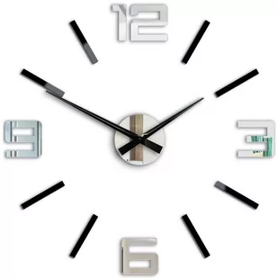 Zegar ścienny Silver, lustro, czarno-srebrny, 60 cm - Zegary - miniaturka - grafika 1