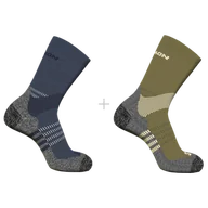 Skarpetki sportowe męskie - SKARPETY SALOMON X ULTRA ACCESS CREW 2-PACK C23720 - miniaturka - grafika 1