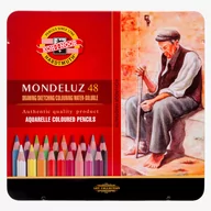 Przybory szkolne - Koh-i-Nor Kredki MONDELUZ 48 kolorów opakowanie metalowe (3726) AE947KH - miniaturka - grafika 1