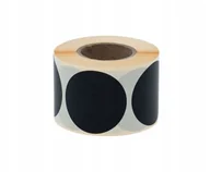 Etykiety do drukarek - Naklejki etykiety okrągłe Fi 40mm 500szt Czarne - miniaturka - grafika 1