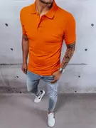 Koszulki męskie - Koszulka polo pomarańczowa Dstreet PX0542 - miniaturka - grafika 1