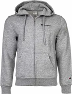 Bluzy męskie - Bluza męska Champion - Bluza z kapturem, zamek błyskawiczny, kaptur Szary cętkowany M - miniaturka - grafika 1