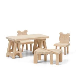 Zestaw Kreatywny Stół + Krzesła Lundby - Domki dla lalek - miniaturka - grafika 1